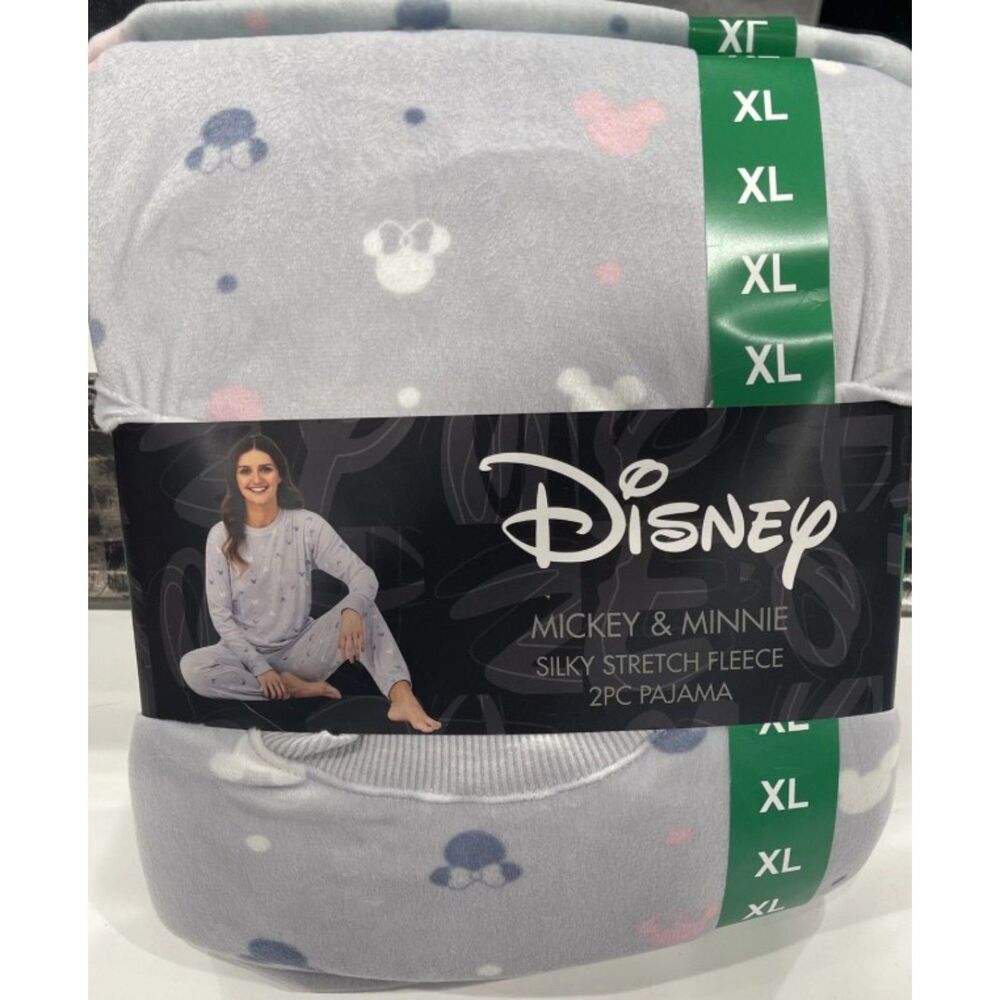 NEW Soft Fleece Sz XL (16/18) Cozy MICKEY & MINNIE 2 Pc Pajama Lounge Set DISNEY - Picture 4 of 6